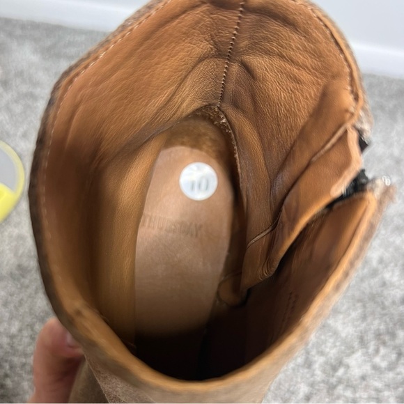 Thursday Everyone Block Heel Suede Ankle  Boots - Picture 5 of 8